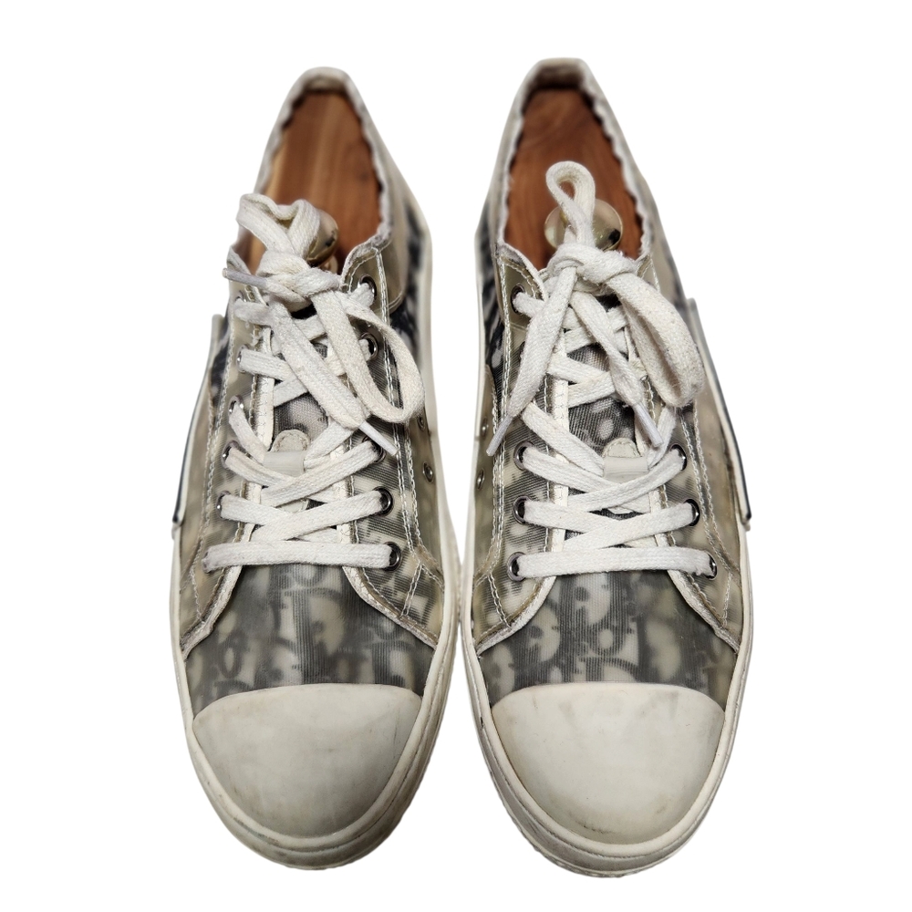 Dior Monogram White and Gray Sneakers